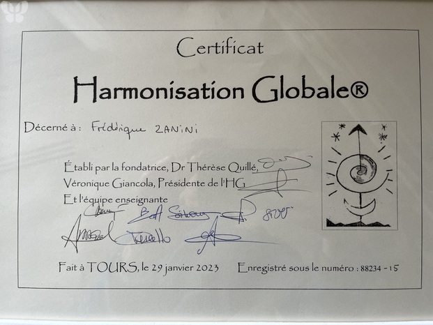 Certification de praticienne en Harmonisation Globale